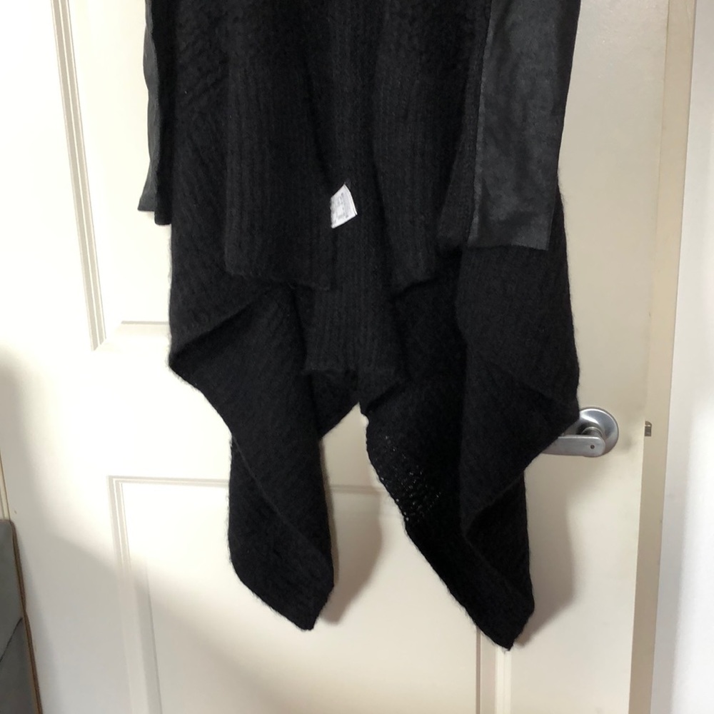 Rick Owens Coat With Leather Shoulder View 5